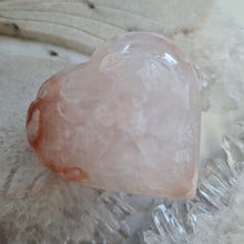 Load image into Gallery viewer, Pink Amethyst X Flower Agate Heart
