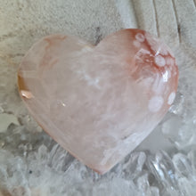 Load image into Gallery viewer, Pink Amethyst X Flower Agate Heart
