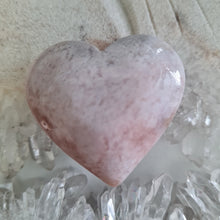Load image into Gallery viewer, Pink Amethyst X Flower Agate Heart
