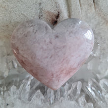 Load image into Gallery viewer, Pink Amethyst X Flower Agate Heart
