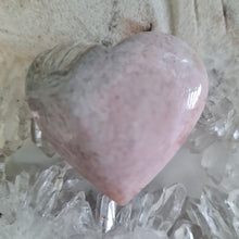 Load image into Gallery viewer, Pink Amethyst X Flower Agate Heart

