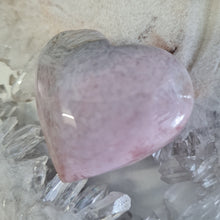 Load image into Gallery viewer, Pink Amethyst X Flower Agate Heart
