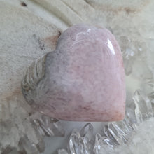 Load image into Gallery viewer, Pink Amethyst X Flower Agate Heart
