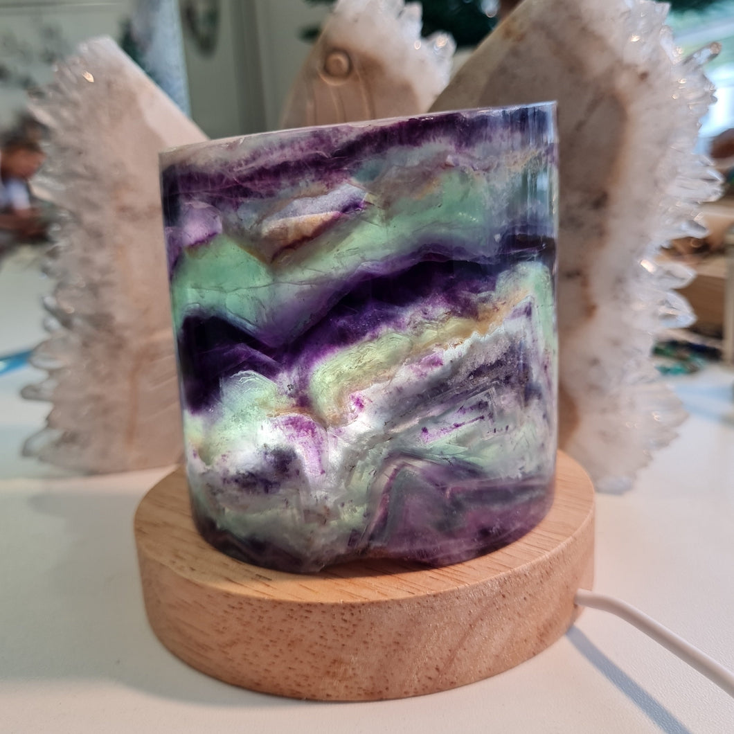 Rainbow Fluorite Lamp