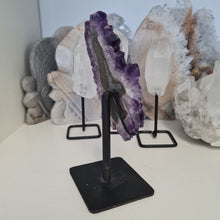 Load image into Gallery viewer, Amethyst Stalactite Slice with stand
