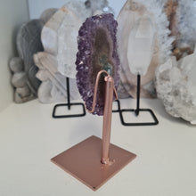 Load image into Gallery viewer, Amethyst Stalactite Slice with stand

