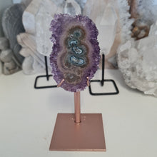Load image into Gallery viewer, Amethyst Stalactite Slice with stand
