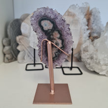 Load image into Gallery viewer, Amethyst Stalactite Slice with stand
