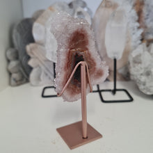 Load image into Gallery viewer, White Agate Stalactite Slice with stand
