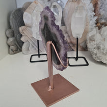 Load image into Gallery viewer, Amethyst Stalactite Slice with stand
