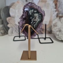 Load image into Gallery viewer, Amethyst Stalactite Slice with stand
