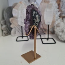 Load image into Gallery viewer, Amethyst Stalactite Slice with stand
