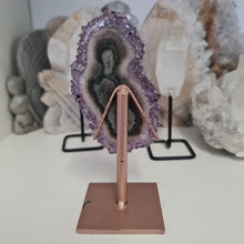 Load image into Gallery viewer, Amethyst Stalactite Slice with stand
