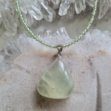 Load image into Gallery viewer, Prehnite Teardrop Bead Necklace
