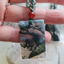 Load image into Gallery viewer, Moss Agate Bead Necklace
