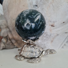 Load image into Gallery viewer, Turtle Sphere Stand -- Silver
