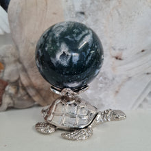 Load image into Gallery viewer, Turtle Sphere Stand -- Silver

