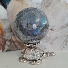Load image into Gallery viewer, Turtle Sphere Stand -- Silver
