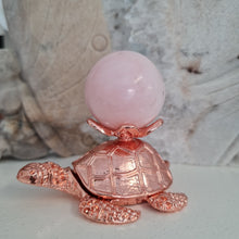 Load image into Gallery viewer, Turtle Sphere Stand -- Rose Gold
