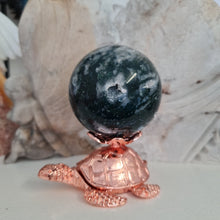 Load image into Gallery viewer, Turtle Sphere Stand -- Rose Gold
