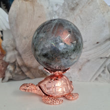 Load image into Gallery viewer, Turtle Sphere Stand -- Rose Gold
