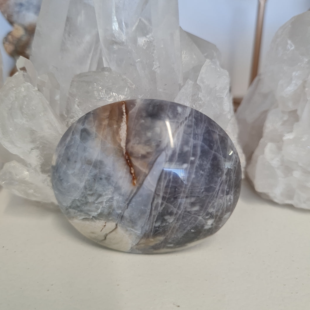 Purple Chalcedony Palmstone