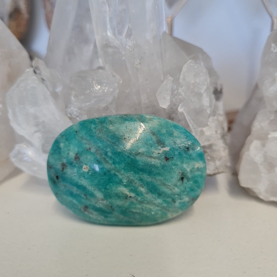 Amazonite and Smoky Quartz Palmstone