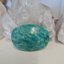 Load image into Gallery viewer, Amazonite and Smoky Quartz Palmstone
