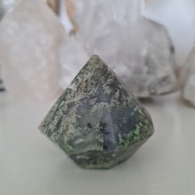 Load image into Gallery viewer, Moss Agate Faceted Diamond
