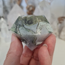 Load image into Gallery viewer, Moss Agate Faceted Diamond
