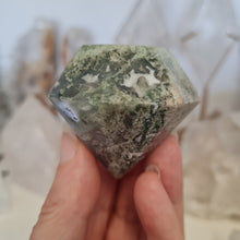 Load image into Gallery viewer, Moss Agate Faceted Diamond

