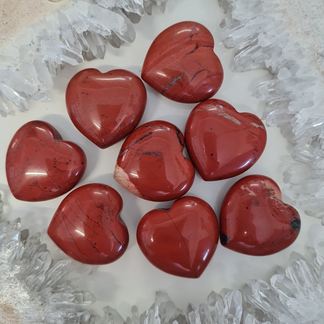 Red Jasper Hearts