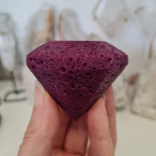 Load image into Gallery viewer, Honeycomb Ruby Faceted Diamond
