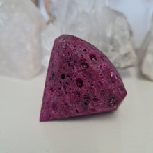 Load image into Gallery viewer, Honeycomb Ruby Faceted Diamond

