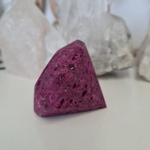 Load image into Gallery viewer, Honeycomb Ruby Faceted Diamond
