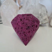 Load image into Gallery viewer, Honeycomb Ruby Faceted Diamond
