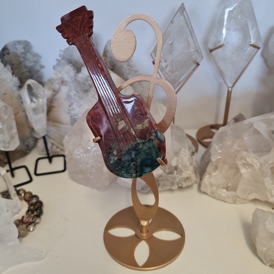 Ocean Jasper Guitar on Stand