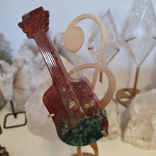 Load image into Gallery viewer, Ocean Jasper Guitar on Stand

