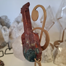 Load image into Gallery viewer, Ocean Jasper Guitar on Stand
