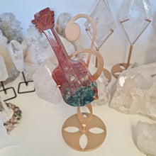 Load image into Gallery viewer, Ocean Jasper Guitar on Stand
