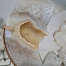 Load image into Gallery viewer, Druzy Agate Crescent Moon Fairy on Stand
