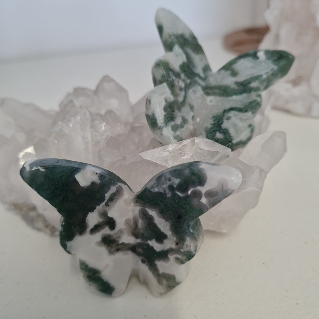 Moss Agate Butterfly