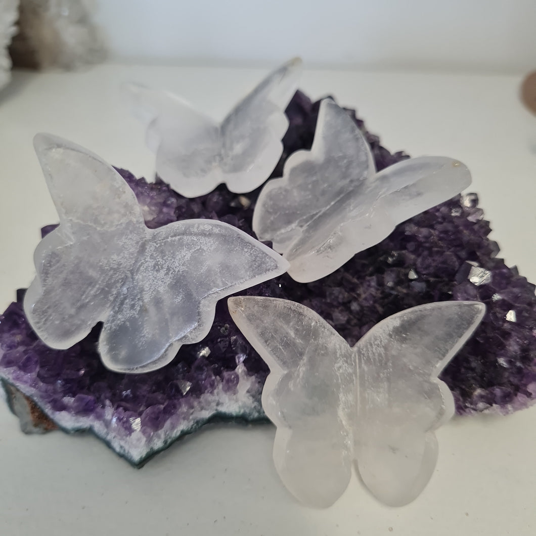 Clear Quartz Butterfly
