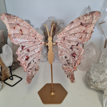 Load image into Gallery viewer, Pink Lace Agate Butterfly Wings
