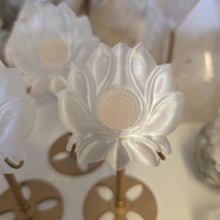 Load image into Gallery viewer, Selenite Lotus Flower on Stand
