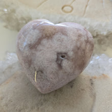 Load image into Gallery viewer, Pink Amethyst X Flower Agate Heart
