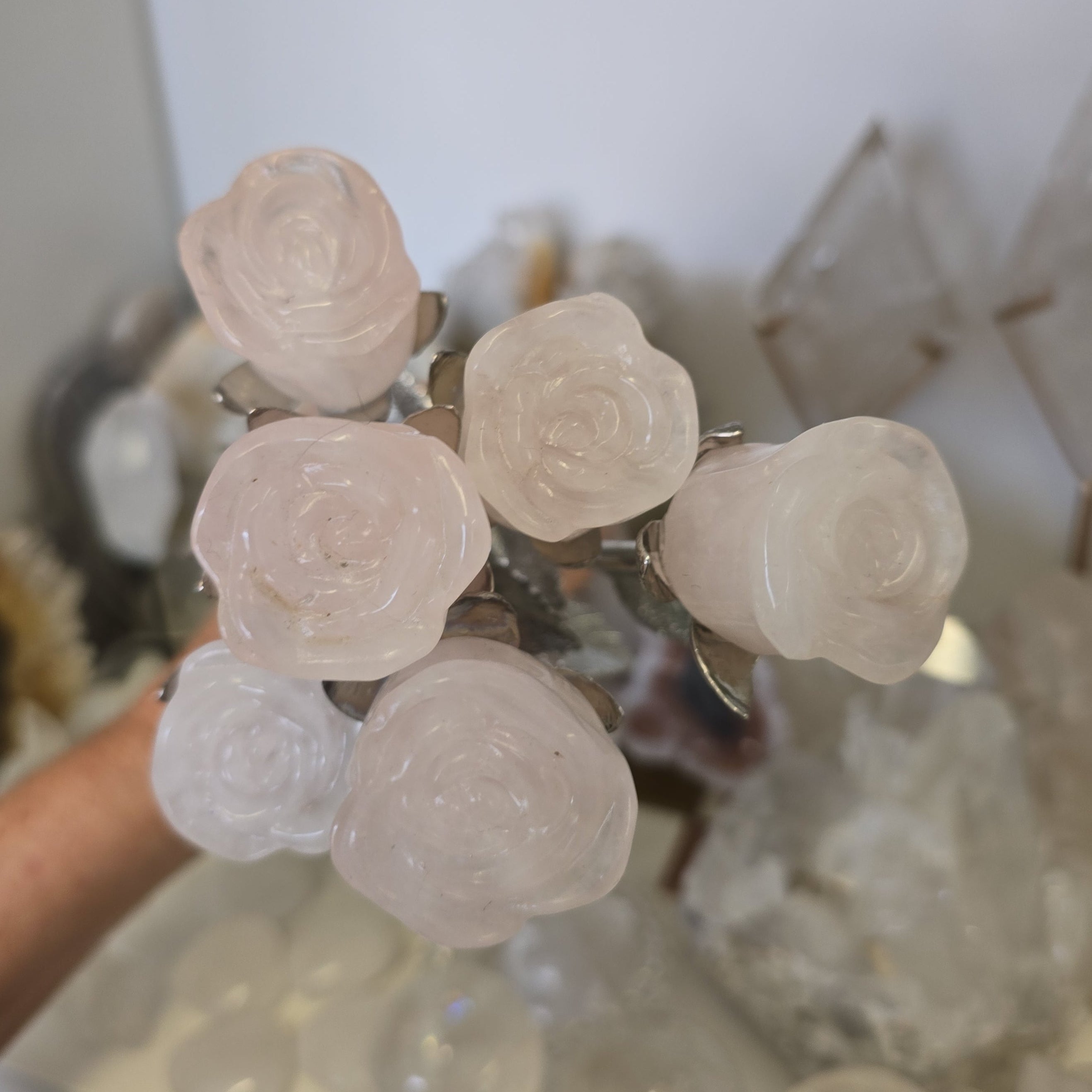 Rose Quartz Rosebud with Stem - Small – Bay Crystals