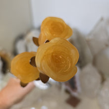 Load image into Gallery viewer, Orange Calcite Rosebud with Stem - Small
