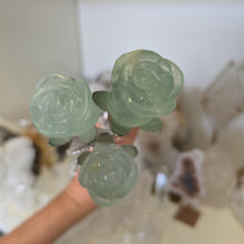 Load image into Gallery viewer, Green Fluorite Rosebud with Stem - Small
