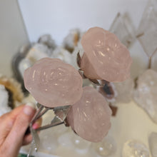 Load image into Gallery viewer, Rose Quartz Rose with Stem
